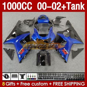 Suzuki GSXR-1000 GSX R1000 GSXR 1000 CC 00-02 BODY 155NO.12 100CCCCC2 00 01 02 GSX-R1000 2001 2002 2002注射型フェアミングブルーグロッシー