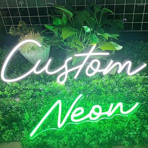 Nattljus Anpassad Neon Sign Privat LED Personligt namn Design Affärslogotyp för bröllopsfest födelsedagsväggdekor ljus