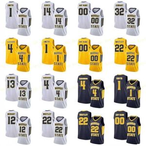 NIK1 NCAA College Murray State Racers Jersey de basquete 0 Mike Davis Demond Robinson 1 Daquan Smith 10 Tevin Brown Custom Stitched