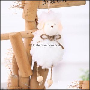 Dekoracja imprezy mini owiec figurki miniatury wielkanocne ornament DIY rzemieślniczy wisiorek śliczne zabawki