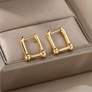 Orecchini con perno 2022 Trend Pin per le donne Ragazze Moda coreana Acciaio inossidabile Orecchino d'oro femminile Paio di gioielli Regalo Bijoux Femme