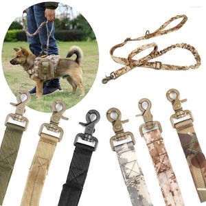 Dog Collars Camouflage Tactical Bungee Leash 2 Handle Quick Release Cat Pet Elastic Nylon Walk Lead Rope Training Leashes