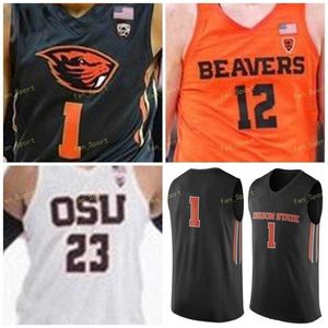 NIK1 NCAA COLLEGE OREGON STATE BEAVESS BASKETBALL JERSEY 31 ELI GLENZEL 44 ISAAC BARNES 20 GARY PAYTON 33 STEVE JOHNSONカスタムステッチ