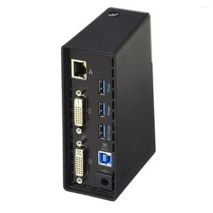 3.0 Docking İstasyonu Çift Monitör USB Dock DisplayLink Çip Video Adaptör Dönüştürücü DVI VGA RJ45