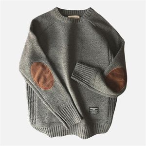 Męskie swetry męskie sweter sweter jesienny moda swoboda luzu luźne grube wełniane wełniane wełny harajuku streetwear dzianina 220921