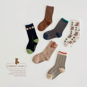 3 Paare/los kinder Socken Herbst Frühling Neugeborenen Baby Boy Socke Baumwolle Infant für Kinder Mädchen Jungen Boden Socken