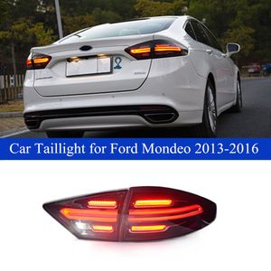 LED-bakljus f￶r Ford Mondeo Car Dynamic Turn Signal Taillight 2013-2016 Bakre Running Brake Reverse Lamp Auto Accessories