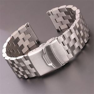 Cinturini per orologi Cinturino per orologio in acciaio inossidabile Bracciale 18mm 20mm 22mm 24mm Cinturino per uomo in metallo spazzolato solido per cinturino Gear S3 Accessori 220921