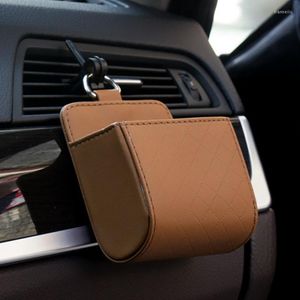 Bilarrangör 1 PC Universal Storage Net Dashboard Hanging Leather Key Sun Glasses Mobiltelefonhållare i bilinteriörstillbehör