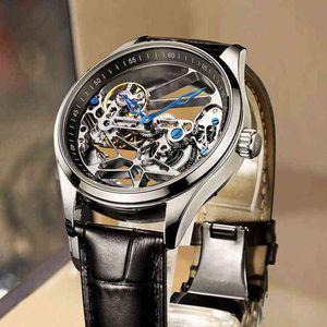 Wristwatches Hollow Out Tourbillon Automatic Man Watch Limited Edition Mechanical Watches Mase Pas i Steel Band Men Wristwatch 0921