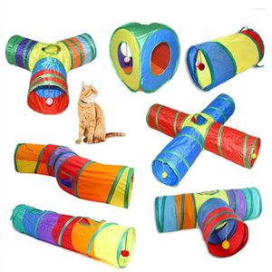 Katspeelgoed Inklapbaar kanaal Polyester Fabric Pet Kitten Play Chase Hide Tunnel Tube Indoor voor het verbergen van games