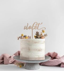 Forniture festive Nome personalizzato Topper per torta di compleanno Ragazzo Ragazza Bambino Primo arredamento personalizzato