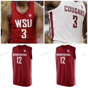 Nik1 Stitched Custom 24 Viont'e Daniels 23 Ahmed Ali 4 Aljaz Kunc 0 Isaiah Wade Washington State Cougars College Uomo Donna Maglia della gioventù