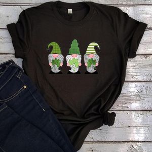 Kadın T Shirt Kadın T-Shirt St Patricks Günü Gnome Gömlek Kadın 2022 Tshirt Shamrock Grafik Tees Kız Moda Giyim Karikatür Üst