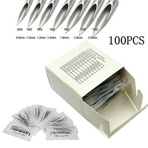 Tattoo agulhas 100pcs Piercing Steel Dispossable Body E.O.Gas Maquiagem permanente esterilizada 220921