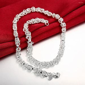 Chains 925 Stamp Silver Necklace Noble Luxury Gorgeous Charm Fashion Men Women Chain Wedding Faucet 20 Inches Jewelry