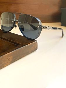 Heiße Luxus-Designer-Sonnenbrille für Männer, Herren und Damen, Chr-Design, Doppelbalken-Sonnenbrille für Frauen, große, schwere Pilot-Rahmen-UV400-Schutz-Sonnenbrille für schwarze Augen