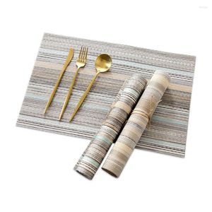 Masa Paspasları Çok Fonksiyonlu Dokuma Placemats Yemek Dekorasyon İçin Yıkanabilir Masa Koruyucu Mat Temizlenmesi Kolay Sofra Takımları 30x45cm