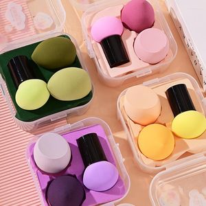 Makeup Sponges 3pcs Mushroom Head Sponge Set Cosmetic Puff With Storage Box Foundation Smooth Powder Women Beauty Tools