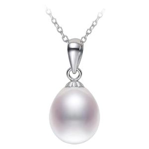 Natural Freshwater Pearl Pendant Necklace Oval Size Necklace Length cm Plus cm Adjustable Buckle White Pink Purple