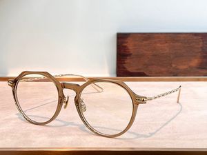 Óculos ópticos para homens Mulheres Retro 2204 Estilo Anti-azul Lente de titânio Plate Frame com caixa