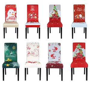 Chair Covers 2023 Christmas Elastic Cover Protective Removable Anti-dirty For Dining Wedding Room El Banquet Living