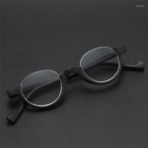Sunglasses Retro Women Men Round Half Frame Reading Glasses Magnifier Leopard Presbyopic Spectacles Rivet Design Eyeglasses