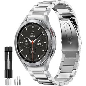 Assista Bands Galaxy Watch 4 5 tira de aço inoxidável para Samsung Watch45 44mm 40mm Classic 46mm 42mm Faixa de pulso Curved End sem lacunas pulseira 220921