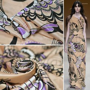 Clothing Fabric Light-year Butterfly Vintage Printed Silk Cotton Satin Is Very Suitable For Summer