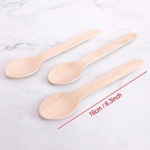 Dink sto usa e getta 2021Disposibile ecologica posate in legno cucchiaio cucchiaio coltello per posate in legno set fores