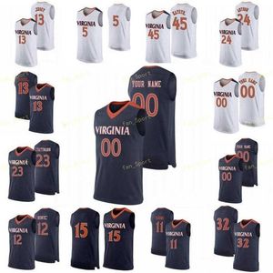 Maglia da basket Nik1 NCAA College Virginia Cavaliers 0 Devon Hall Kihei Clark 1 Francesco Badocchi 10 Hauser Jayden Nixon cucita personalizzata