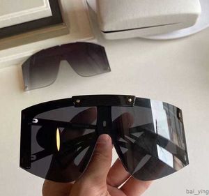 Gafas de sol Whield Wrap 4393 Black Grey Extra Intercambied Lente Sonnenbrille Gafa de Sol Fashion Gafas de sol de gran tamaño UV400 Protección Baiying