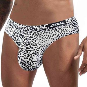 Men's Swimwear New Men Underwear Sexy Leopard Print Snake Print Large Pocket U Bolle Short Briefs Europe America Fashion Low Waist bikini 2022 J220913