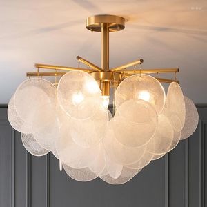 Lampy wiszące nowoczesne luksusowe oświetlenie żyrandolowe LED mrożony bąbelkowy szklany lampa gałęzi dekora