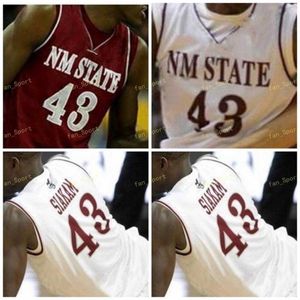 Nik1 NCAA College Mexico State Aggies Basketball Jersey 20 Trevelin Queen 22 Eli Chuha 43 Pascal Siakam Custom Stitched