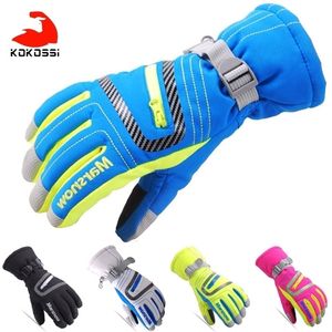 Five Fingers Gloves KoKossi 1Pair Size SXL Winter Warm Snowboarding Ski Gloves For Men Women Kids Snow Mittens Waterproof Skiing Breathable Gloves 220921