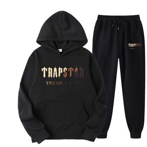 Designer New Tracksuit TRAPSTAR Brand Printed Sportswear Men 15 Colors Warm Two Pieces Set Loose Hoodie Sweatshirt Pants Sets Hoodie jogging