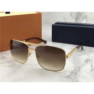 Klassisk guldinst￤llning Solglas￶gon Square Pilot Solglas￶gon Sonnenbrille Mens Luxury Designer Solglas￶gon Glas￶gon nyanser Ny med fodral