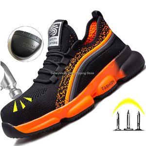 Dress Shoes Men's Safety Men Steel Toe Work Sneakers Puncture Proof Ing Male Boots Breathable Protective 220921 GAI