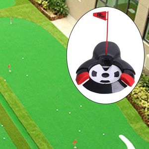 ゴルフトレーニングエイズ耐久性のある自動パッティングカップw/旗ゴルフガーデンローンヤードオフィスゴルファー