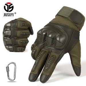 Five Fingers Gloves Full Finger Tactical Army Gloves Military Paintball Shooting Airsoft PU Leather Touch Screen Rubber Protective Gear Women Men 220921