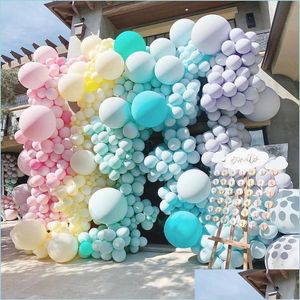 Parti Dekorasyonu 30pcs/Lot 5/10/12inch ARON Şeker Renk Lateks Balonlar Düğün Doğum Günü Bebek Duş Kemeri Kiti Helyum Balon Dro Mxhome Dhyym