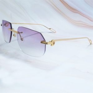 Óculos de sol Metal Men Men Premium Designer Sun Glasses Women Driving Summer Summer Cool Decoration Premiums Mimless Sunglass