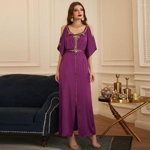 Roupas étnicas vestidos de Fiesta 2022 VINTAGE VINTAGE MAXI CETIN VESTIDO PLAPO TAMANHO DE FESTO DOVIMENTE PARA MULHERES ROBE LONGE FEMME NOEL