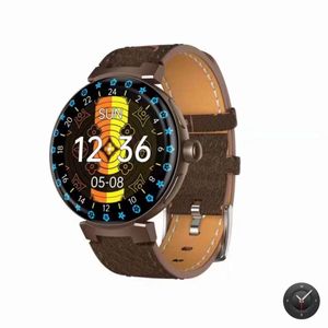 2022 SmartWatch Smart Watch Electronic Smart Clock Fitness Tracker Кожаный ремешок женские мужские мужские для Android IOS Hour Health Bluetooth Водонепроницаемая звезда и тот же стиль
