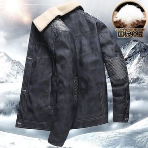 Men's Down Men's & Parkas Arrival Fashion White Duck Jacket Men Short Winter Detachable Lamb Hair Collar Denim Leather Warm Coat Plus