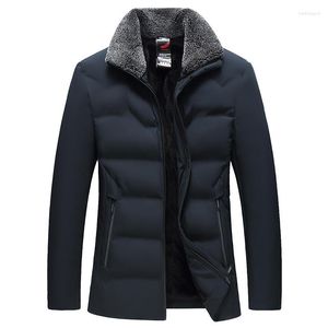 Herrarna Down Men's Parkas Winter Jacket Warm Fleece Business Casual Stand-Up Collar Parker Thick Coat -30 Degrees Pur S-6xlmen's