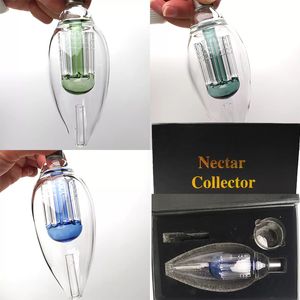 Light Bulb like Nector Collectors Multicolors Hookahs Smoking Accessories 17mm With Glass Bowl Titanium Nail With Retailer Box Packed 510 Thread For Wholesale