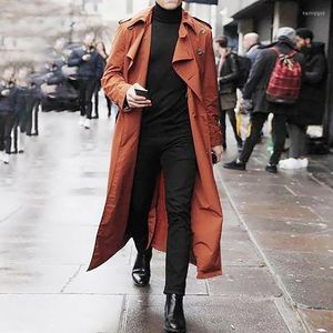 Masculino masculino parkas casaco de parkas masculino de outono de primavera casual há muito tempo britânico britânico sobrecarregando casaco de streetwear's