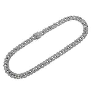 DesignerFull Diamond Hip Hop-kedjor Män Kvinnor Kubanskt Armband Smycken Mode Kubanskt Halsband